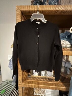 Gap Black Crewneck Women's Cardigan Sweater